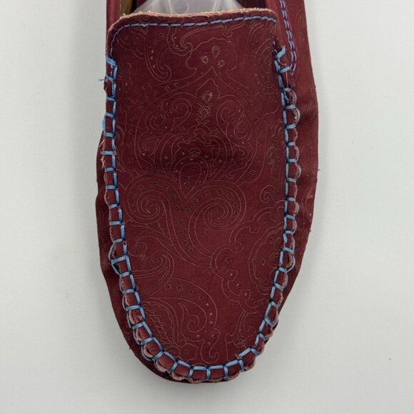 Robert Graham Verrazano Maroon Red Leather Loafer Slip On Made in Brazil Size 10 - Picture 6 of 10